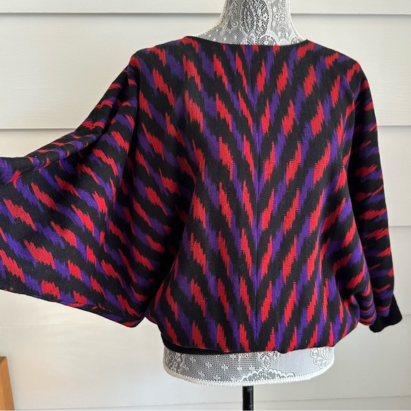 Vintage Gogo Folklore Olga Fisch Ecuadorian Woven Dolman Sleeve Top - Picture 10 of 10